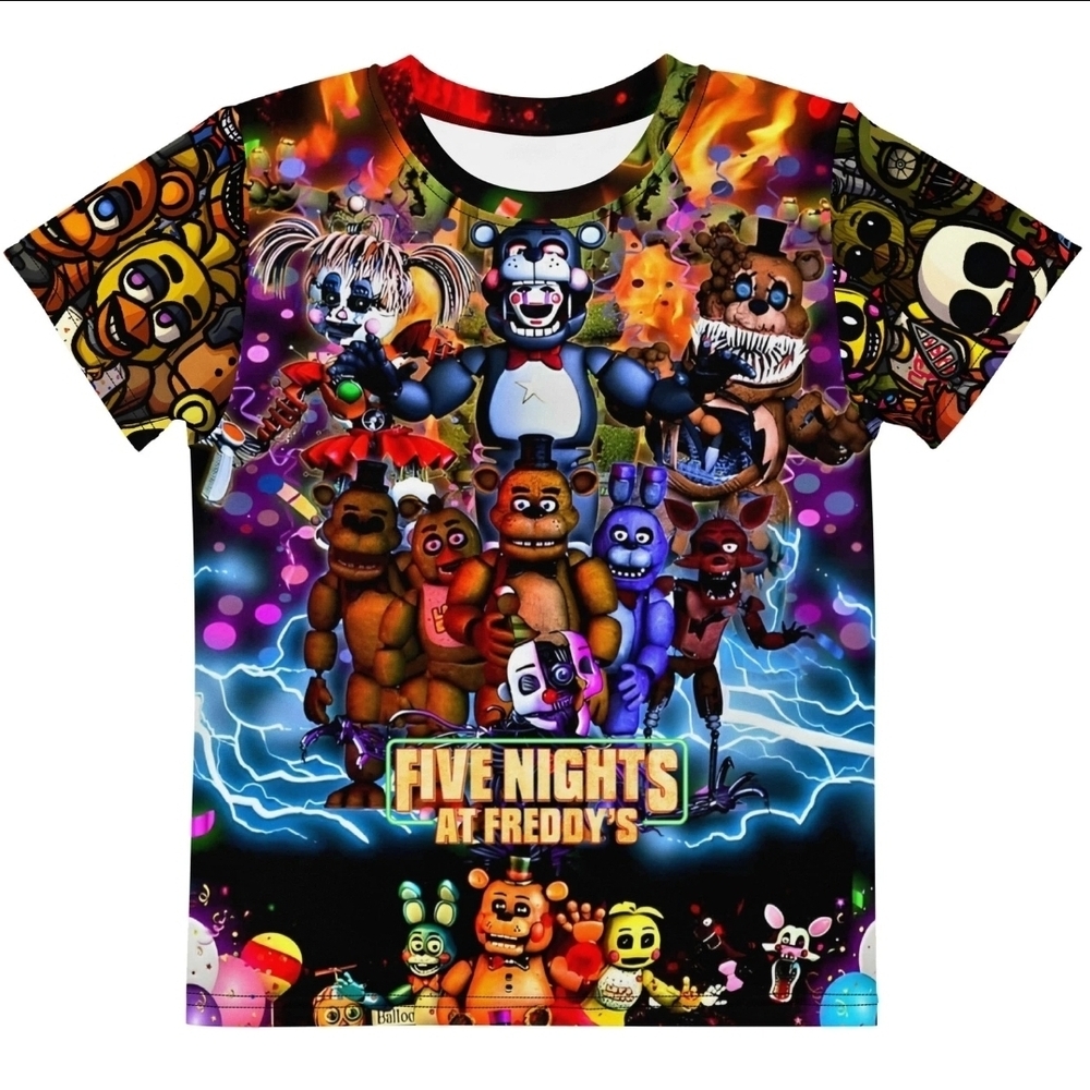 Five Nights at Freddy's Colorful Character Graphic Tee